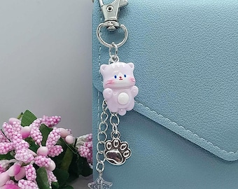 Llavero - Gatito Lindo - Hecho a Mano - Accesorio - Regalo Lindo - Para Bolsos - Para Monederos