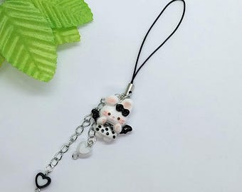 Pingente de telefone de animal kawaii feito à mão – caixa de presente
