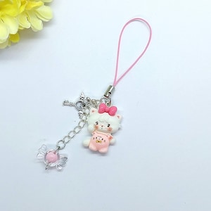 Charms for phone | Cute Kitty Kawaii - For Keys- For Bags - For Backpacks - Gifts for girls