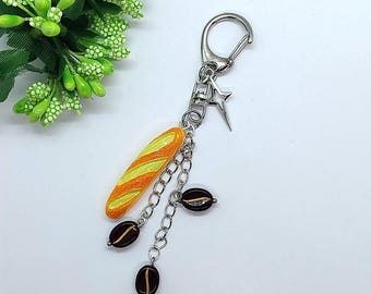 Llavero - Lindo Pan de Granos de Café - Hecho a Mano - Accesorio - Regalo Lindo - Para Bolsos - En Caja de Regalo