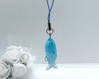Charms | Cute Blue Whale - Charms for phone - For Keys- For Bags - For Backpacks - Gifts for girls
