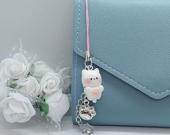 Charms for phone - Cute Kitten - Handmade - Accessory - Cute Gift - For Keys- For Bags - For Backpacks - In a Gift Box