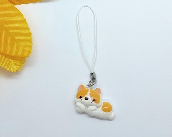 Pingentes | Corgi Kawaii fofo - Pingentes para celular - Para chaves - Para bolsas - Para mochilas - Presentes para meninas