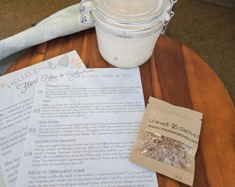 Organic Sourdough Starter | 3 Year Old Dehydrated Heirloom Culture - Sourdough Making Kit, Wild Yeast Bread Baking Gift