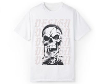 Urban Skeleton Graphic Designer T-shirt, Unisex Tee for Designers, Graphic Design Industry Shirt, Artist Apparel, Edgy Graphic Tee
