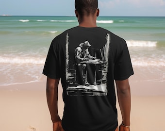 Camiseta de artista retro: ropa con estampados gráficos únicos para amantes de la moda creativa