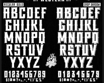Vintage Western Font for T-Shirts, Logos & Branding - Blackletter Typeface for Graphic Design