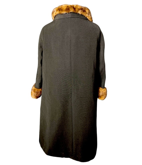 1950 Black Vassar Creation Modern Deb Wool Coat W… - image 8