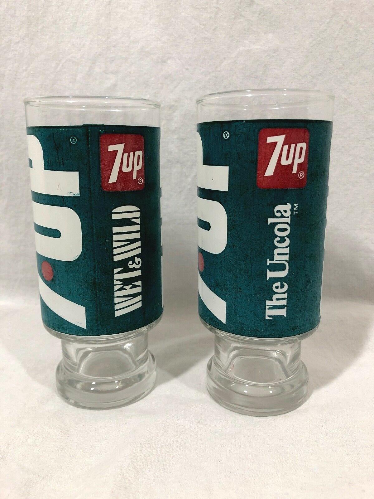 1980’s セブンアップ　Uncola アドバタイジング　グラス　セット Vintage 1970's “The Uncola” 7up Upside Down Glasses-Set of 4
