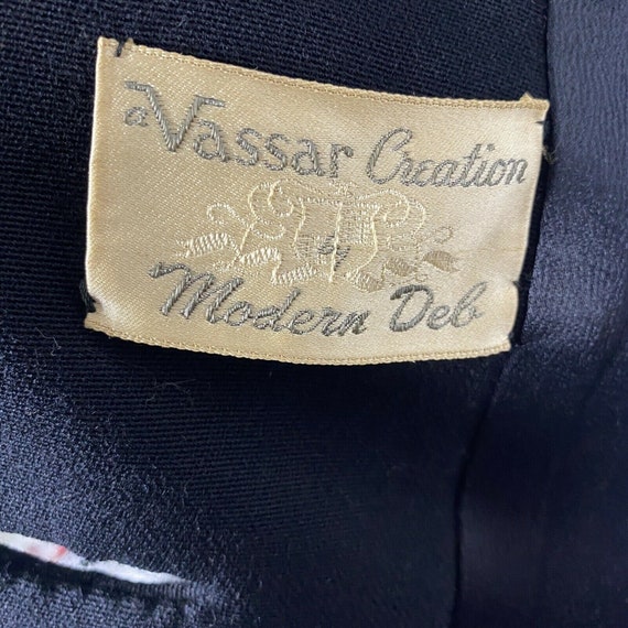 1950 Black Vassar Creation Modern Deb Wool Coat W… - image 10