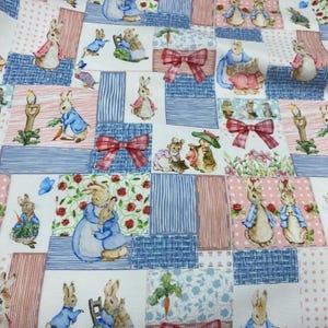 Peter Rabbit Fabric Cartoon Fabric ,Vintage Beatrix Potter, Microfiber Upholstery fabric / Elite Poplin Fabric , for furniture
