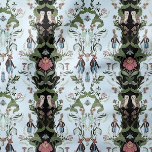 William Morris Collection-Fairytale Forest Animals and Flowers, Upholstery fabric by the yard