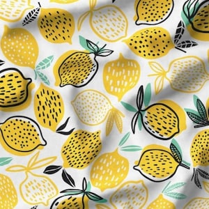 Modern Polka Dot Lemon Fabric, Microfiber Upholstery fabric by the yard, furniture, sofa, chair, bench, couch ,tablecloth, curtains