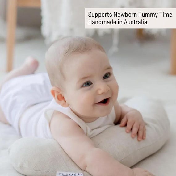 Tummy Time Pillow for Newborns, Baby Support Cushion | Handmade Australia Gift