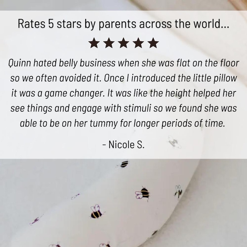 Tummy Time Support Aid for Newborns, Baby Support Cushion | Handmade Australia Gift image 2