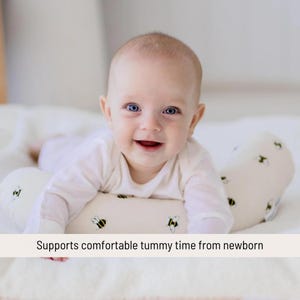 Tummy Time Support Aid for Newborns, Baby Support Cushion | Handmade Australia Gift image 1