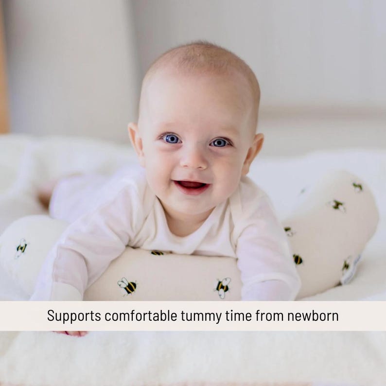 Tummy Time Support Aid for Newborns, Baby Support Cushion | Handmade Australia Gift image 1