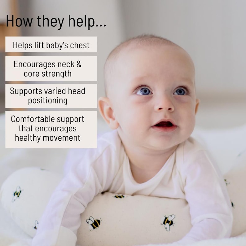 Tummy Time Support Aid for Newborns, Baby Support Cushion | Handmade Australia Gift image 4