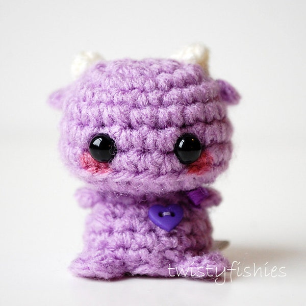 Mini Purple Monster - Kawaii Amigurumi Plush