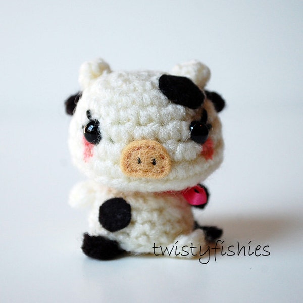 SALE - Baby Cow - Kawaii Mini Amigurumi Plush