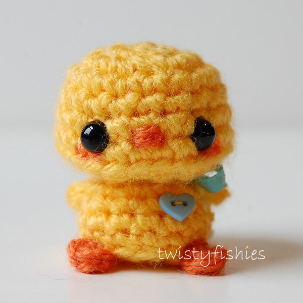 Kawaii Baby Chick - Yellow with Blue Bow