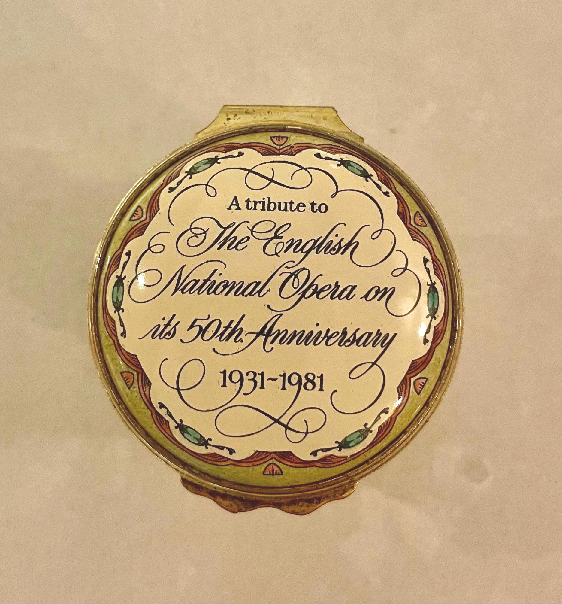 Opera Trinkets Halcyon Days Enamels Bilston English National Opera Trinket Box 50 Year ...