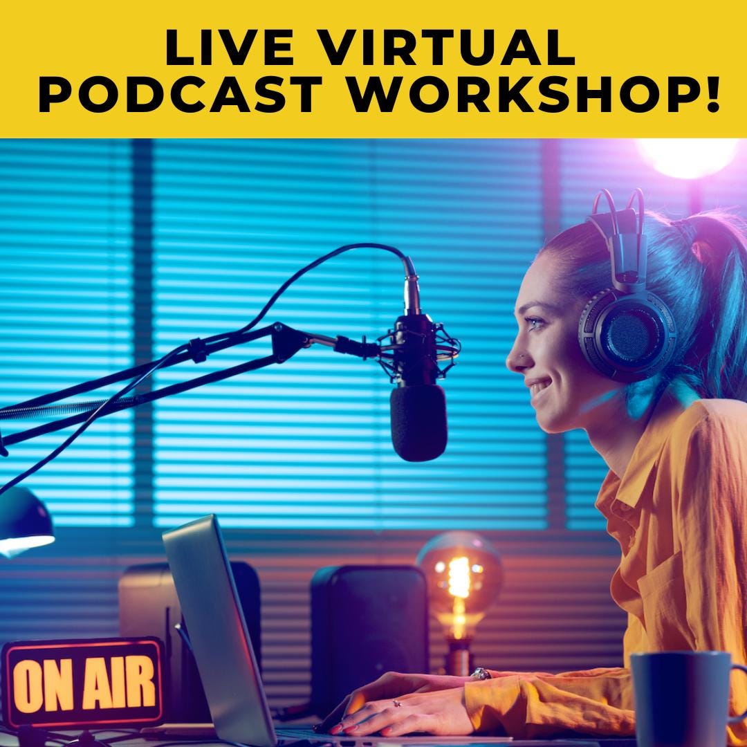 LIVE WORKSHOP BUNDLE: Live Virtual Podcast Workshop Recorded Course ...