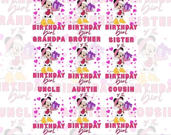 Diseños PNG de Minnie Birthday Girl (Descarga digital)