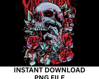 Heavy Metal Band T-Shirt Design: PNG File (Digital Download