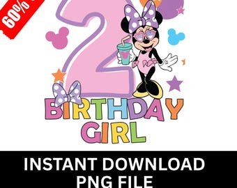 Minnie Mouse 2nd Birthday PNG: Pool Party Iron-On Design (Digital Download)