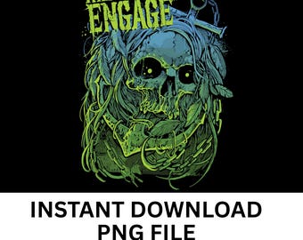 Heavy Metal Band T-Shirt Design: PNG File (Digital Download