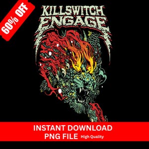 Heavy Metal Band T-Shirt Designs: PNG Digital Download (300DPI Sublimation Ready)