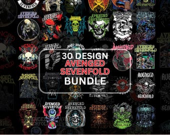 30 Heavy metal DESIGN Avenged Sevenfold DTF & Sublimation (Digital Download)