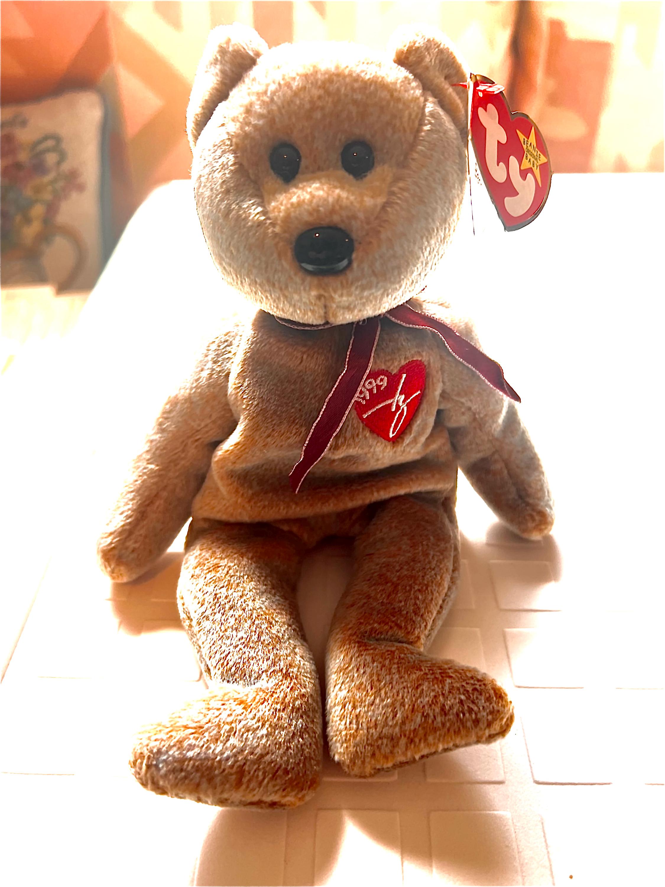 RARE  TY "1999 Signature Bear" Beanie Baby (with Errors) Mint