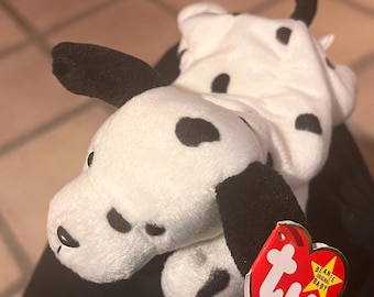 RARE & RETIRED Dotty Beanie Baby 1996 PVC Pellets, with tag errors, mint