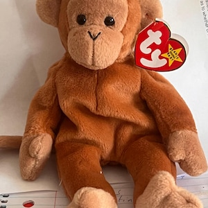 Original Super RARE Beanie Baby BONGO The Monkey Style #4067 ~ PVC Pellets!