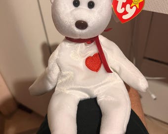 Rare ty Valentino Bear Beanie Baby 1993/1994 with tag errors