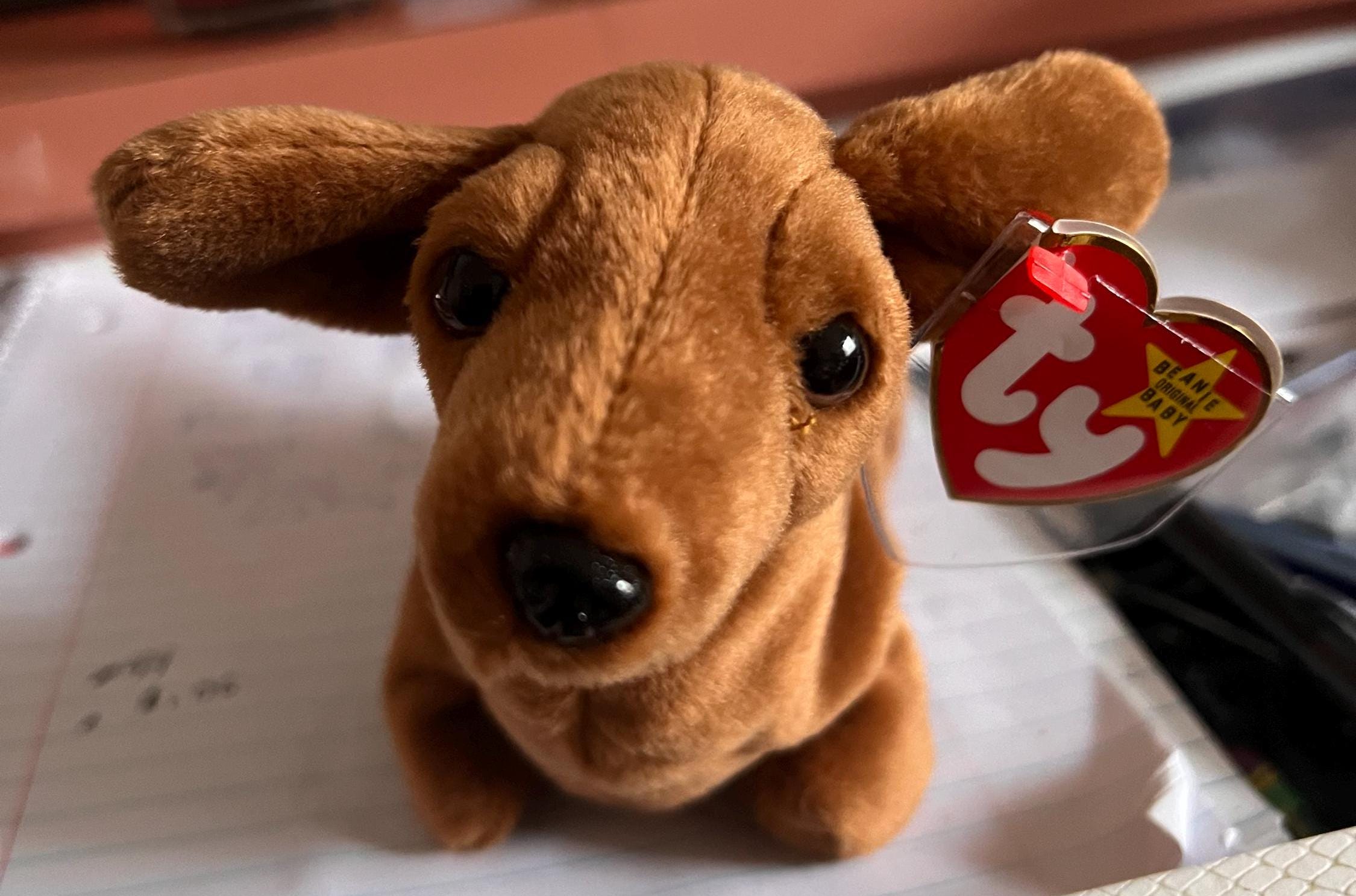 Weenie the Dachshund Dog | Ty Beanie Baby | 1995 PVC | Rare Tag Errors 4013 Mint