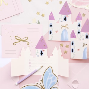 UNICORN COLLECTION - Uitnodigingskaarten, eenhoorn, sprookjesland, verjaardag, set van 6 kaarten