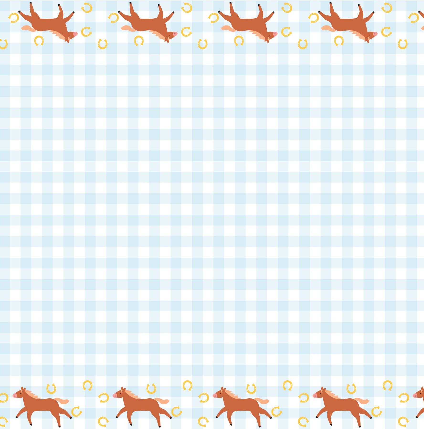 Nappe Ancienne Avec Serviettes Brodées – Motif Petits Chevaux – Blanc Coton
