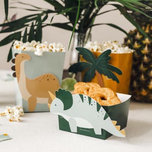 DINO KOLLEKTION - Snack Boxen, Dinosaurier Geburtstag, Set aus 6 Boxen