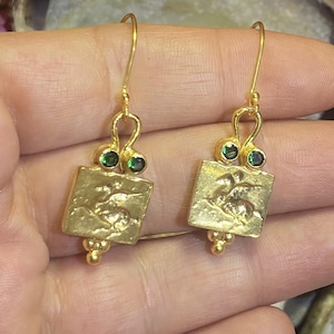 Orecchini pendenti con monete romane, greche ed egiziane raffiguranti Pegaso - Argento Sterling 925
