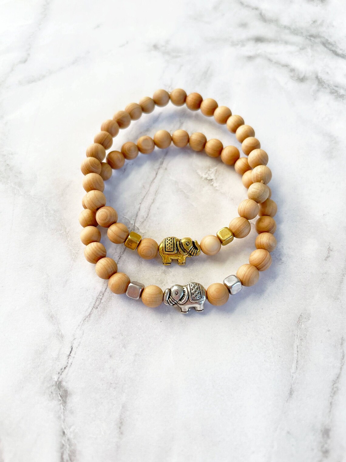 Beaded Essential Oil Bracelet. Elephant Beaded Bracelet. Etsy