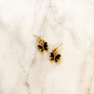 Butterfly Stud Earrings. Butterfly Earrings. Gold Butterfly Earrings. Butterfly Studs. Butterfly Jewelry. Gold Stud Earrings. Insect Jewelry