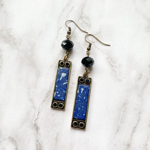 Lapis Earrings | Lapis Dangle Earrings | Gemstone Earrings | Gemstone Jewelry | Lapis Lazuli Earrings |Blue Gemstone Earrings |Drop Earrings