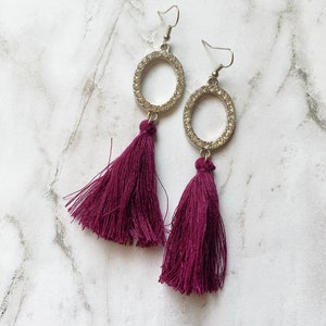 Rhinestone Earrings. Tassel Earrings. Rhinestone Tassel Earrings. Rhinestone Jewelry. Boho Earrings. Statement Jewelry. Fringe Earrings