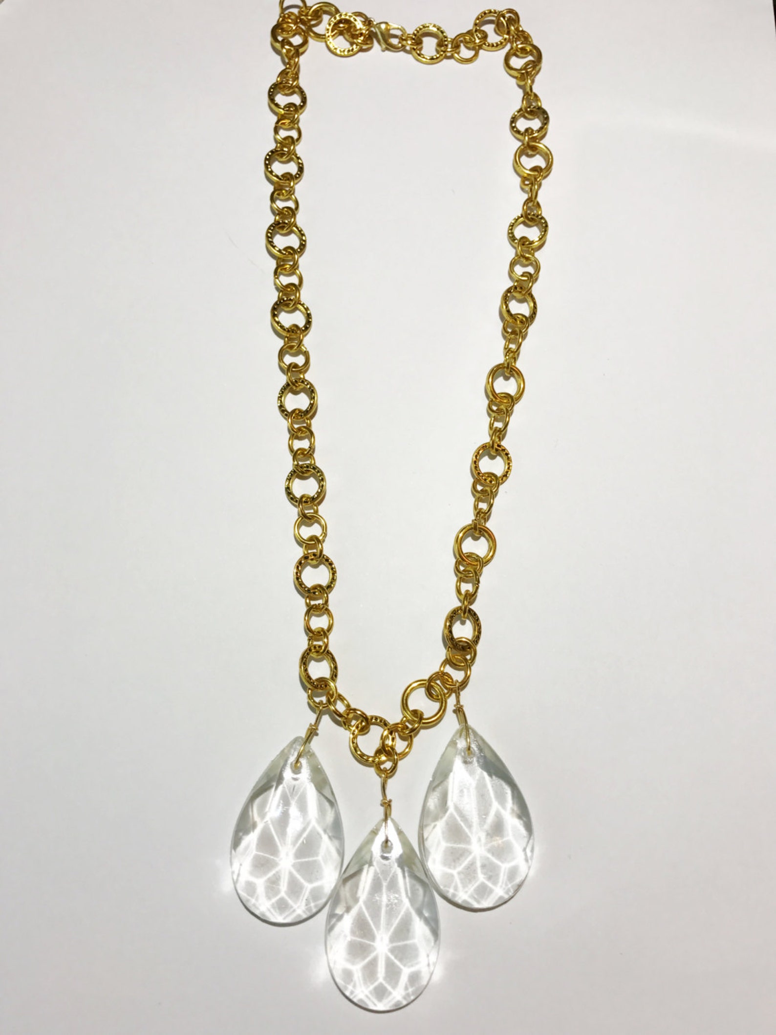 Statement Necklace. Chandelier Crystal Necklace. Vintage Etsy