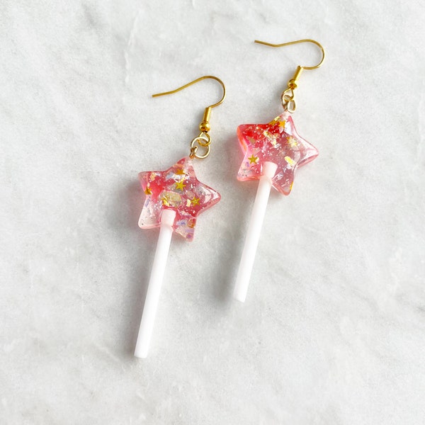 Pink Lollipop Earrings. Lollipop Jewelry. Candy Earrings. Candy Jewelry. Valentines Day Earrings. Valentines Jewelry. Sucker Candy Earrings
