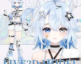 live2DModel Snow Leopard [Premade Vtuber Model/FULLY RIGGED/Ready to use/Vtube Studio]