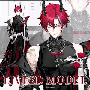 live2DModel Redgrave [Premade Vtuber Model/FULLY RIGGED/Ready to use/Vtube Studio]